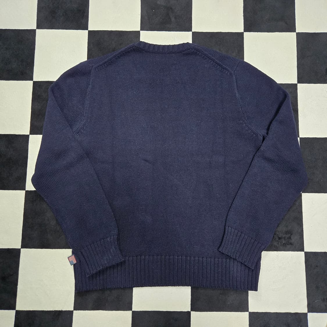 L 폴로랄프로렌 성조기니트 네이비 made in usa 상품이미지6