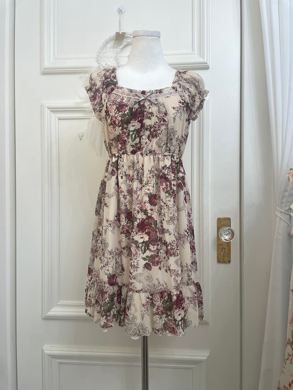 LEST ROSE beige flower lace point opc 상품이미지1