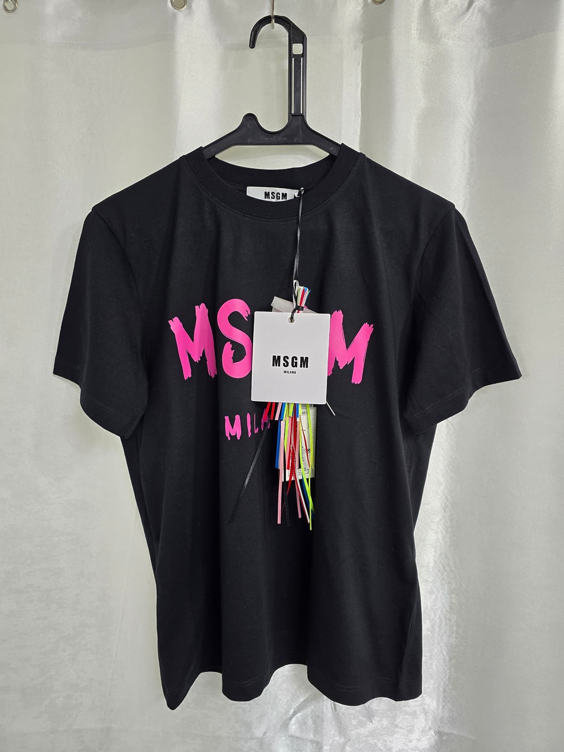 MSGM 블랙 핑크 로고 반팔티 (1528) 상품이미지5