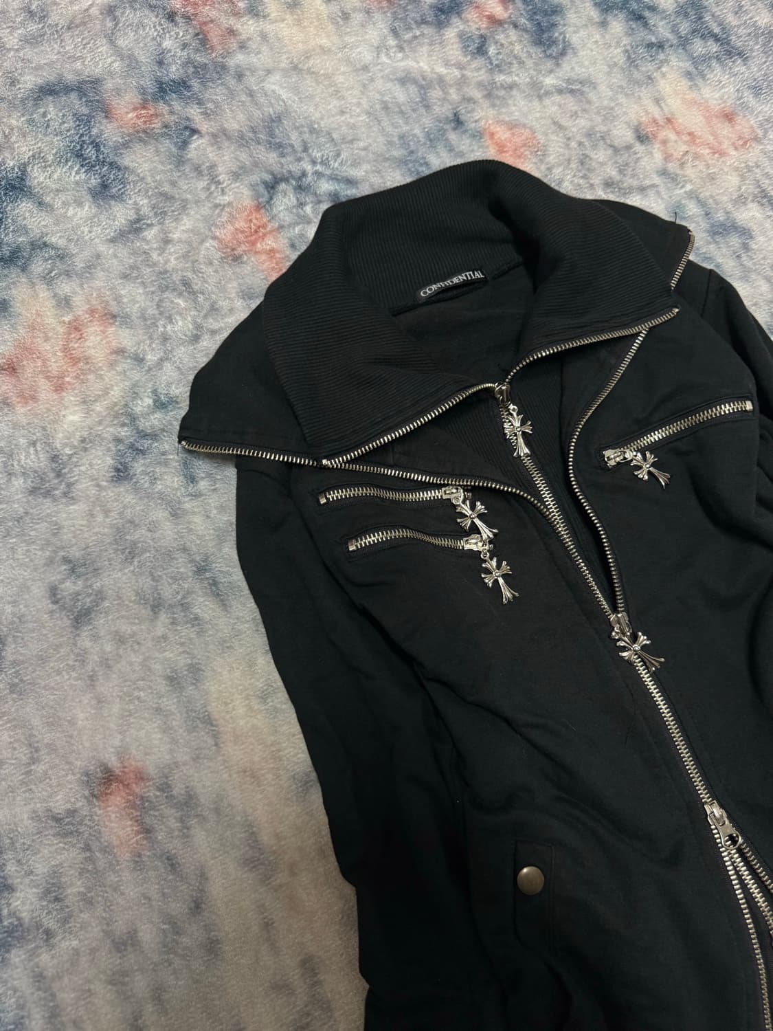 Confidential 00s cross charm gimmick zip 상품이미지3