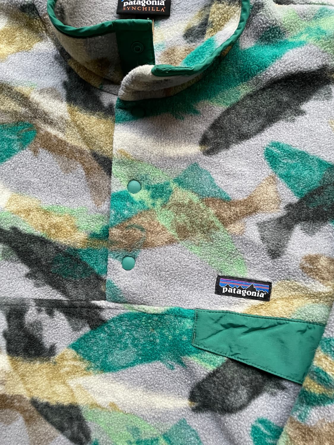 파타고니아 신칠라 연어떼 송어 패턴 rare patagonia 상품이미지4