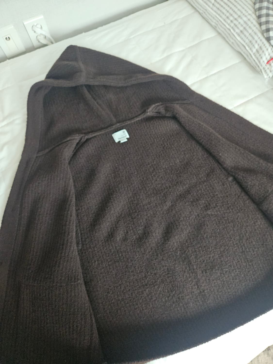 홀리선 아콘 버클 후디 니트 가디건 브라운 상품이미지5