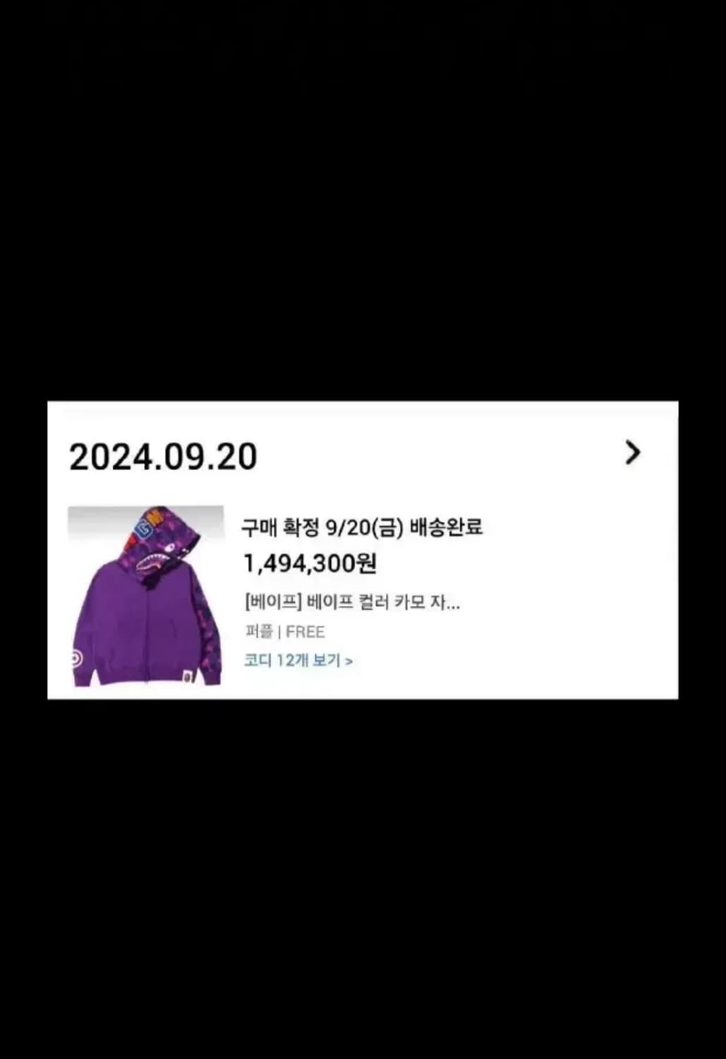 베이프 샤크후드 보라 xl 150만원 구매 (단종 상품이미지2