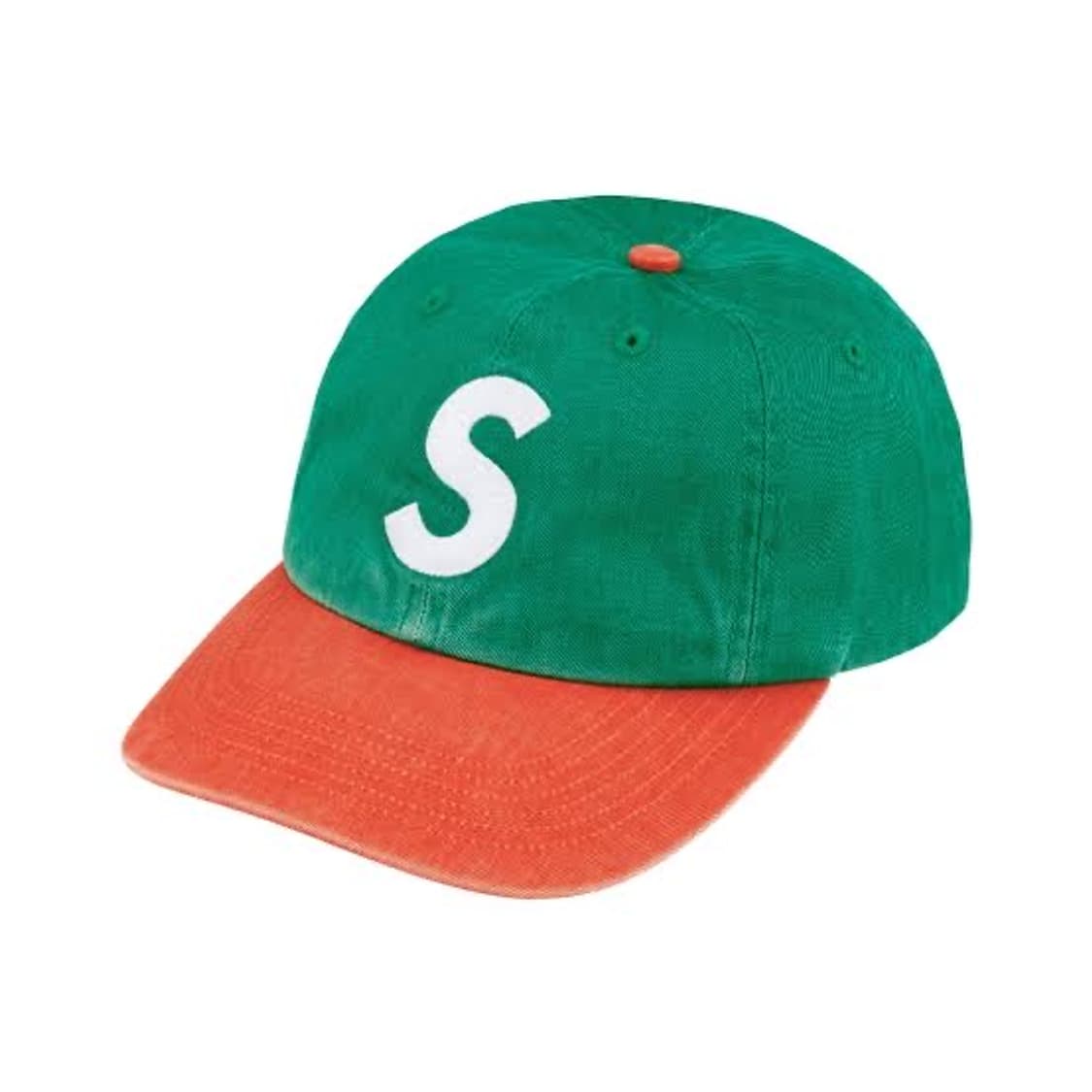 슈프림 S로고 볼캡 그린/오렌지 상품이미지1