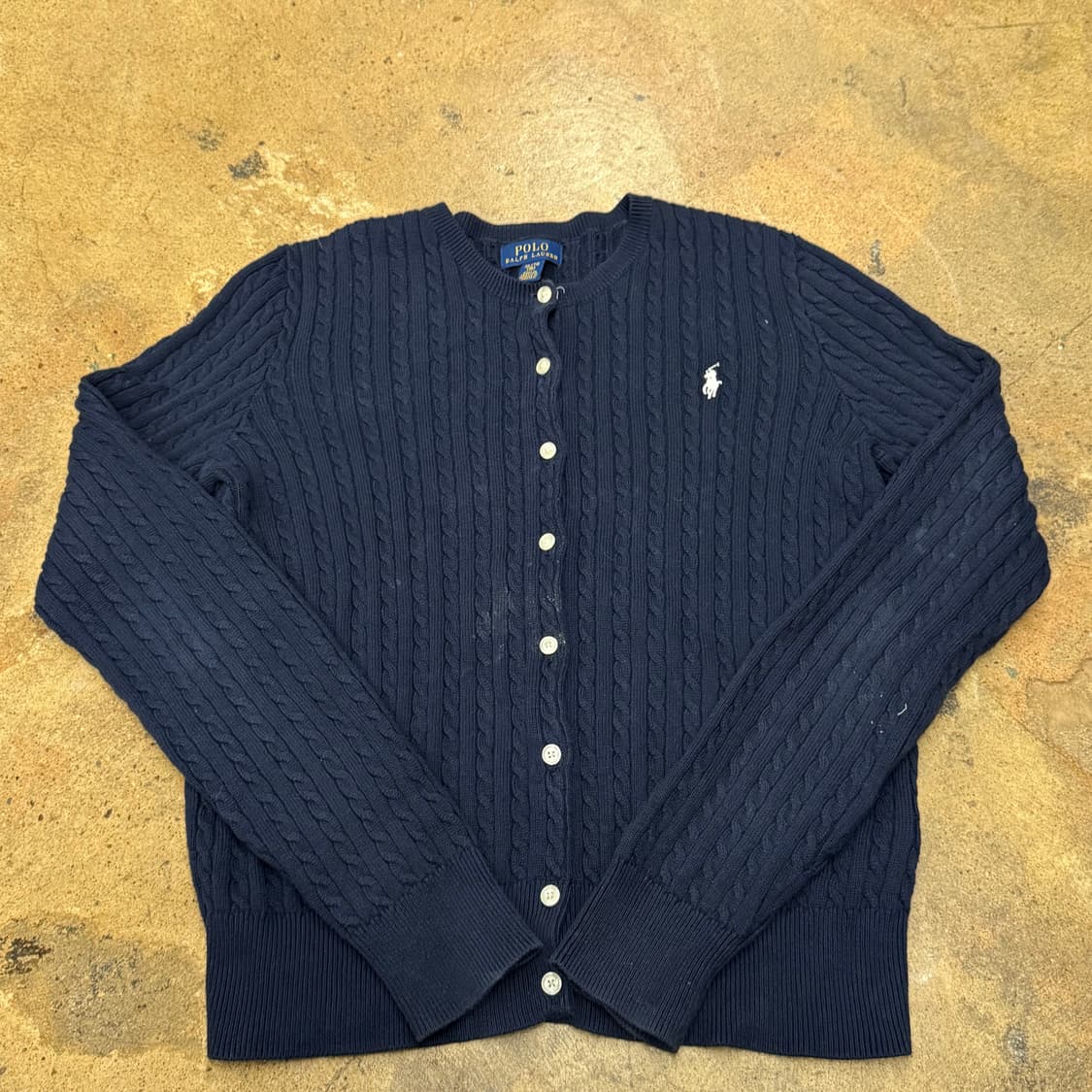 폴로 랄프로렌 네이비 꽈배기 니트 가디건 상품이미지2