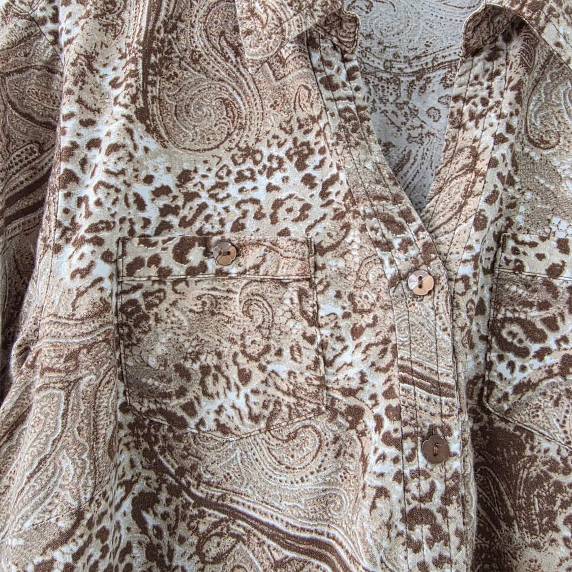 erika 브라운 페이즐리 패턴 7부 셔츠 상품이미지7