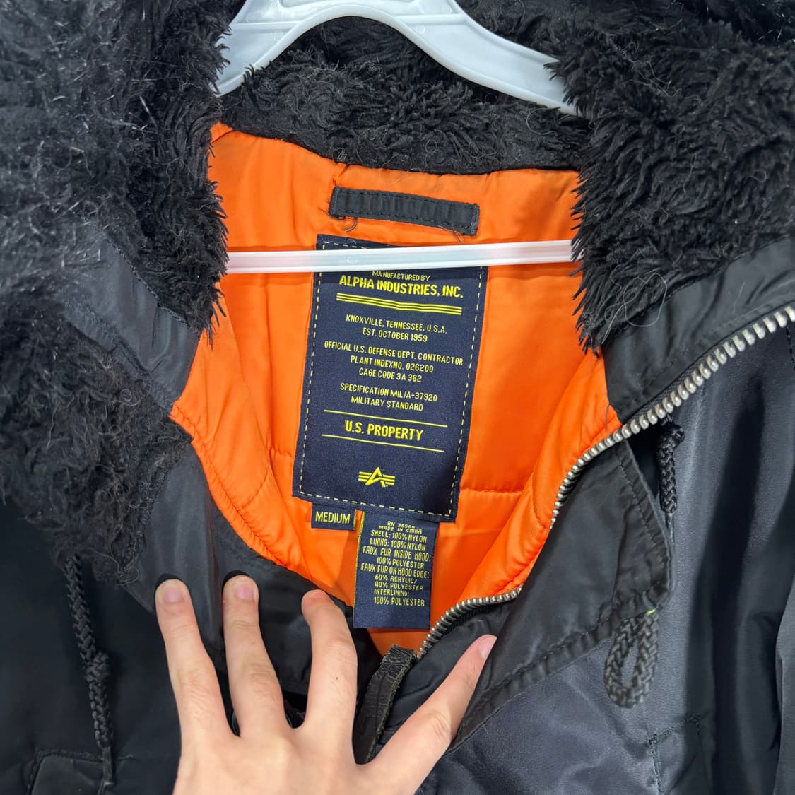 M 알파인더스트리 블랙 N3B 야상점퍼 상품이미지3