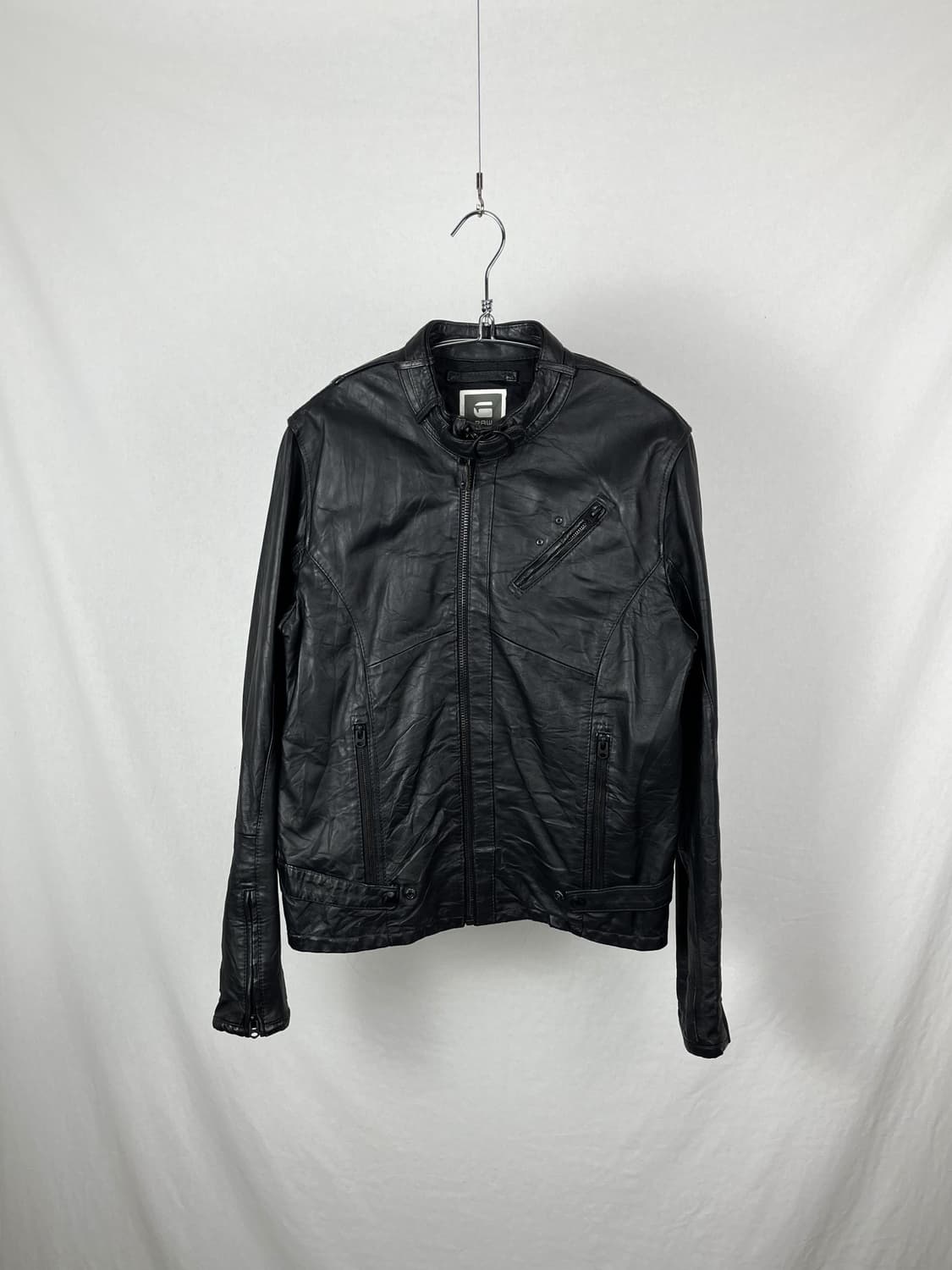 G-Star Raw 바이커 레더자켓 상품이미지1