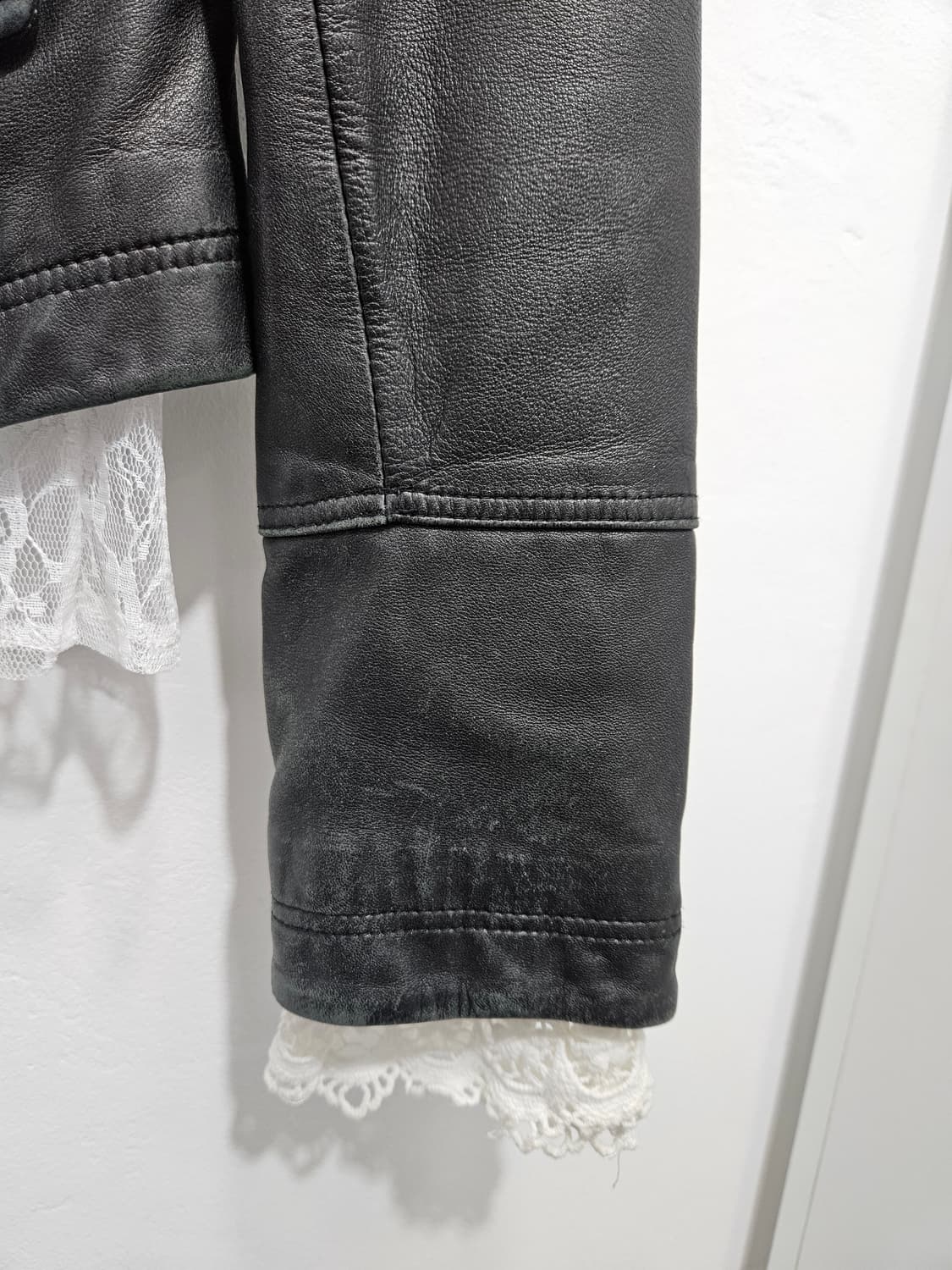 후드 탈부착 양가죽 자켓 상품이미지5