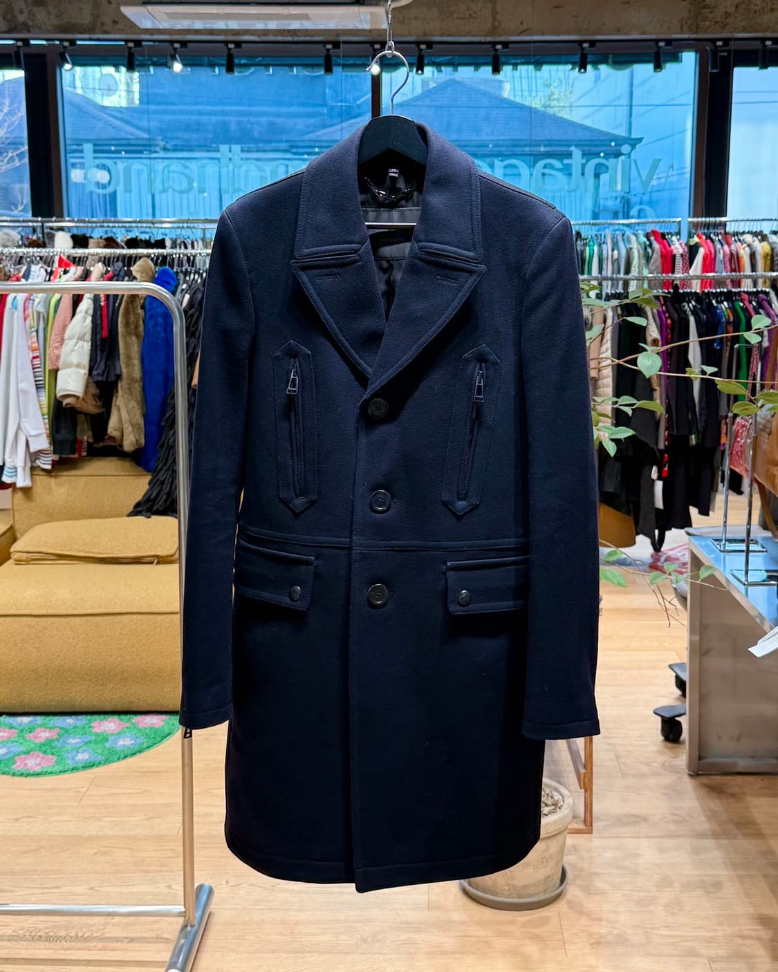 벨스타프 네이비 잉글랜드 캐시미어혼방 울 코트  상품이미지1