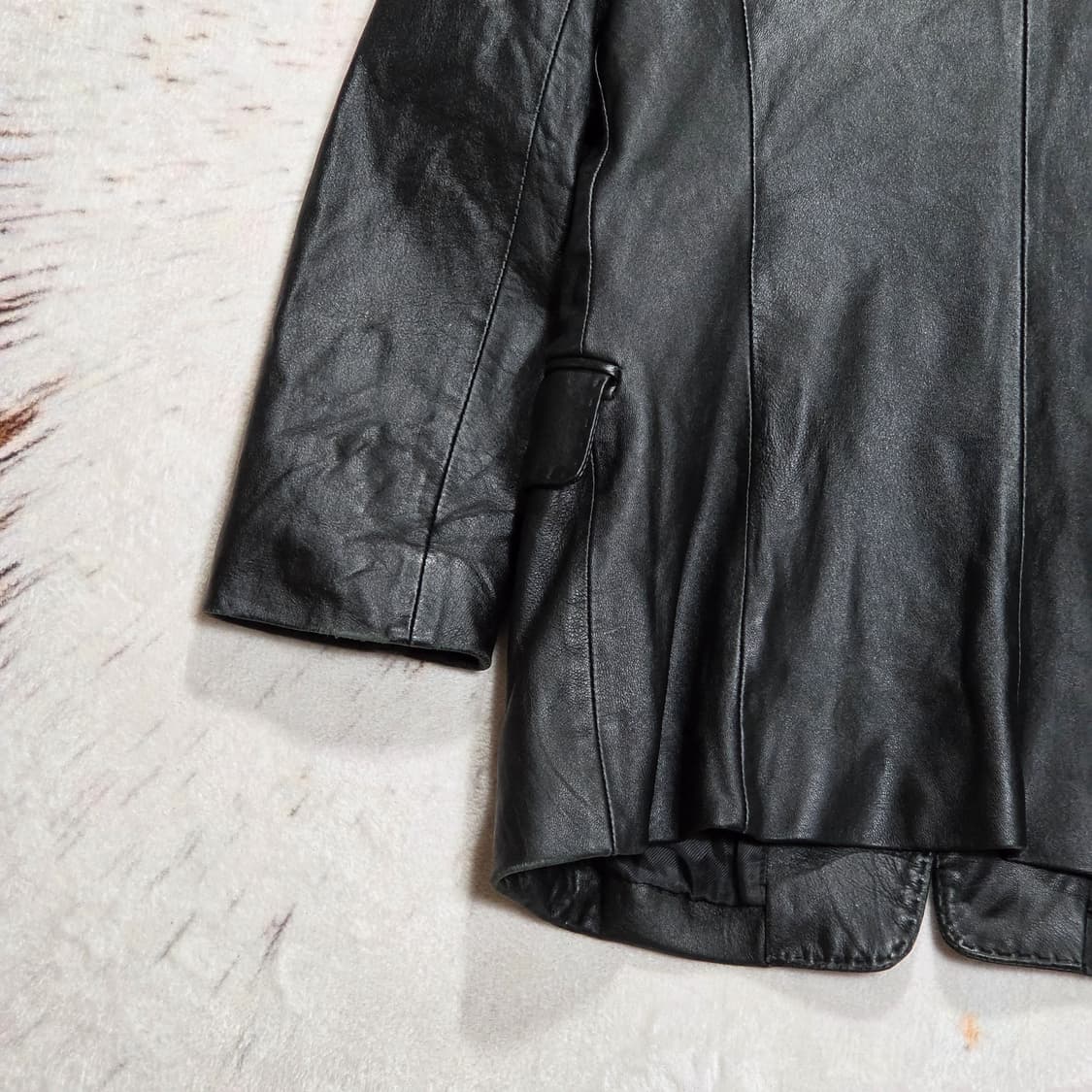 리얼레더 블랙 양가죽 블레이저 상품이미지6