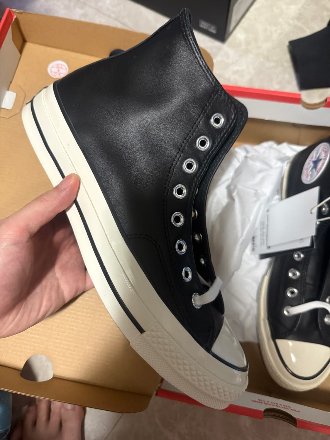 270사이즈 컨버스 척70 하이 레더 A07200C 상품이미지1