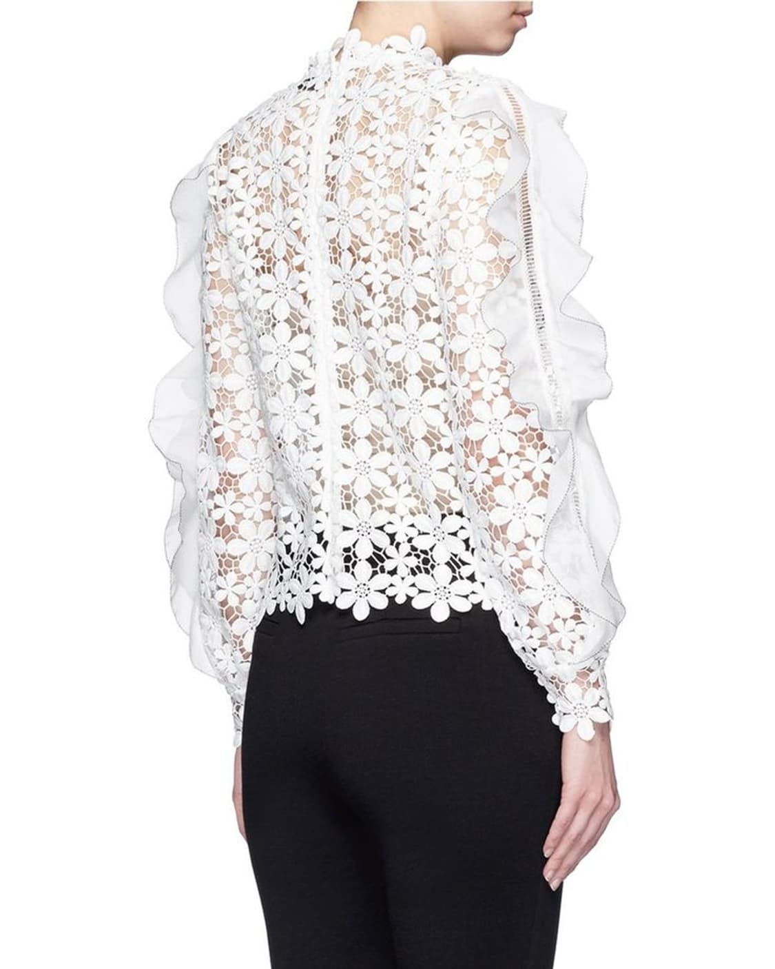 셀프포트레이트 레이스자수 블라우스 (55) 1회착/상태완벽 상품이미지3