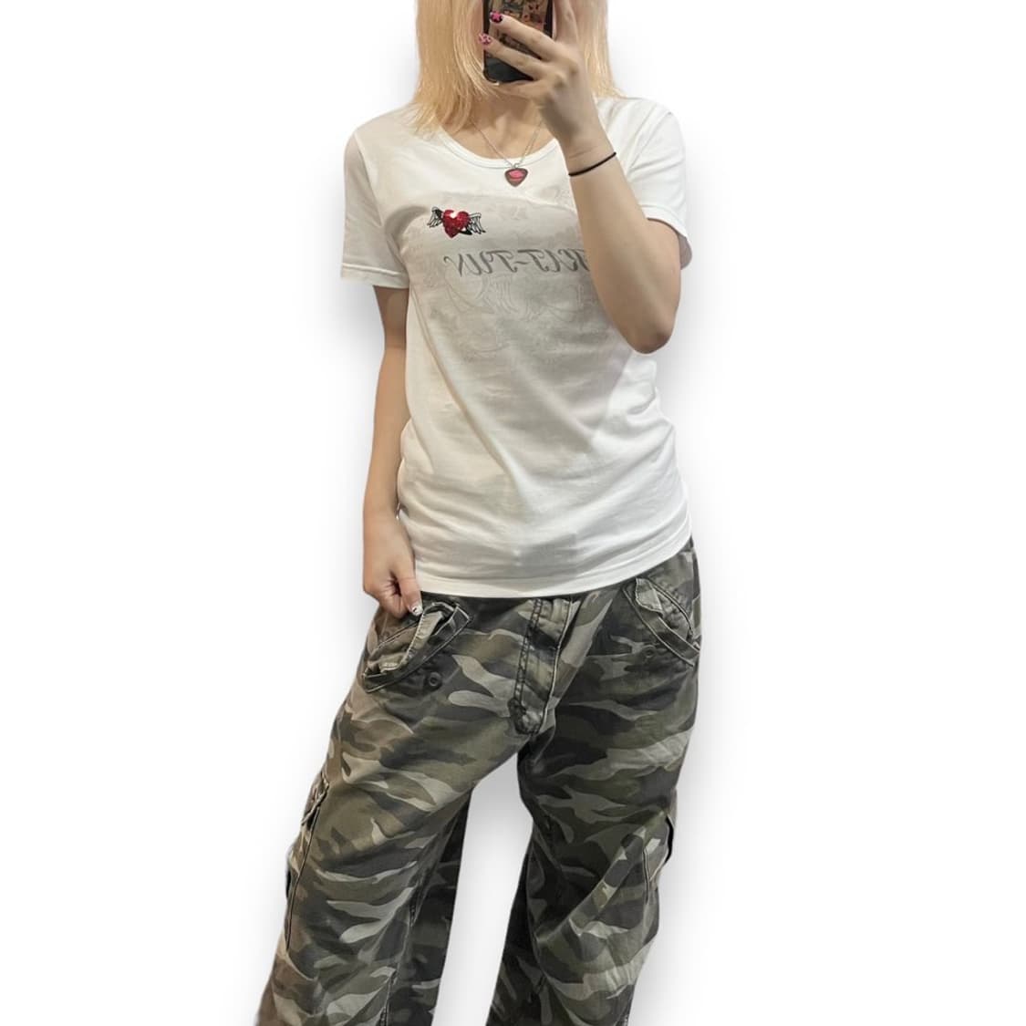 재패니즈 키치 하트 반팔티 상품이미지1