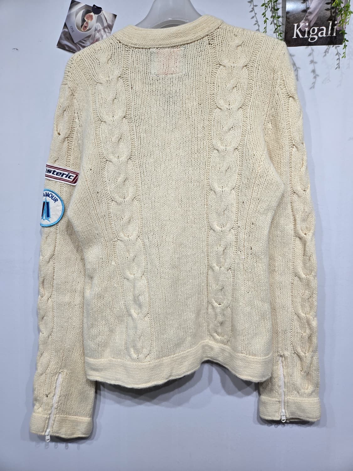 히스테릭 글래머 패치 케이블 가디건 상품이미지8