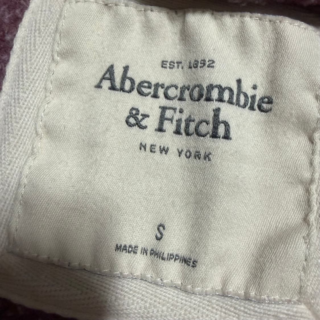 아베크롬비 버건디 후드집업 s 상품이미지3