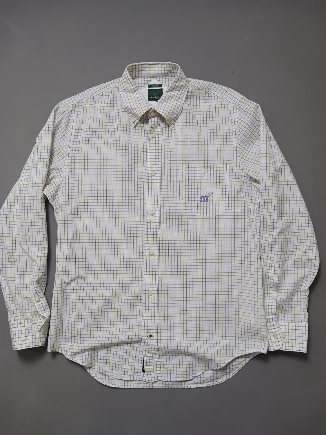 [40] 헨리코튼 체크 버튼 다운 셔츠 슬림핏 상품이미지1