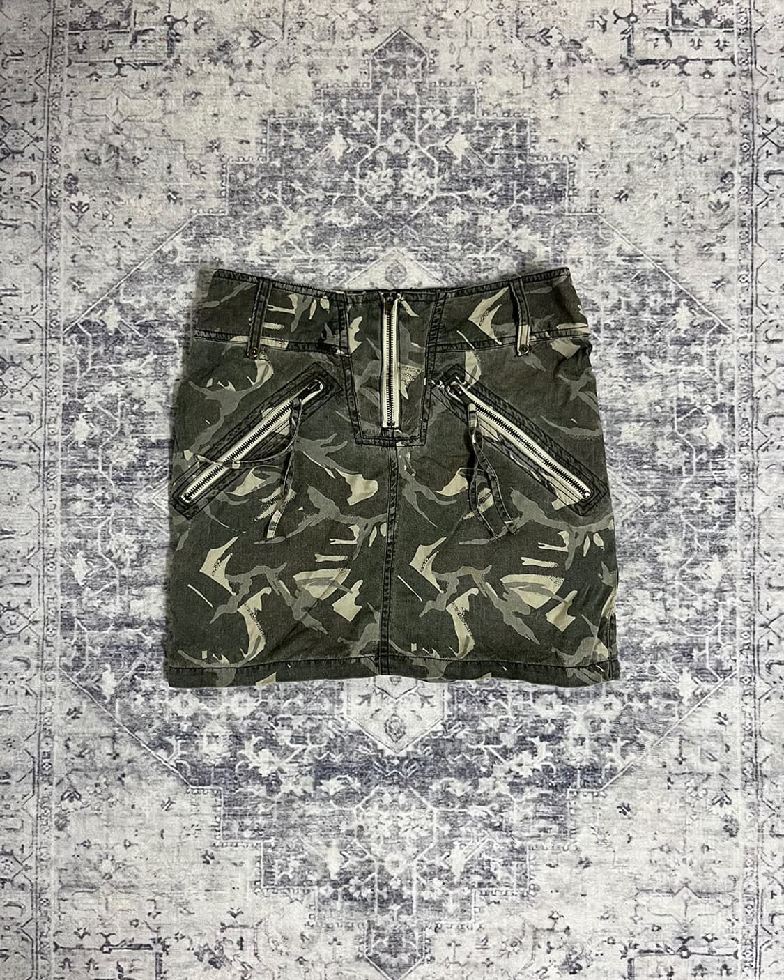 Y2K  Camo zip-point skirt 상품이미지3