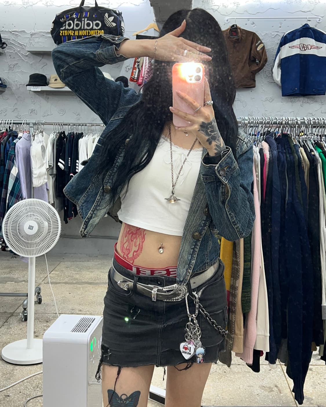 빈티지 펑크 그런지 데님자켓 90 상품이미지1