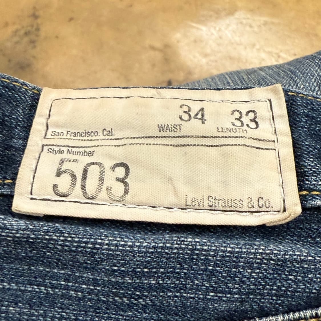 [ 정품/34,33 ] 리바이스 503 워싱 데님 팬츠 b10 상품이미지7