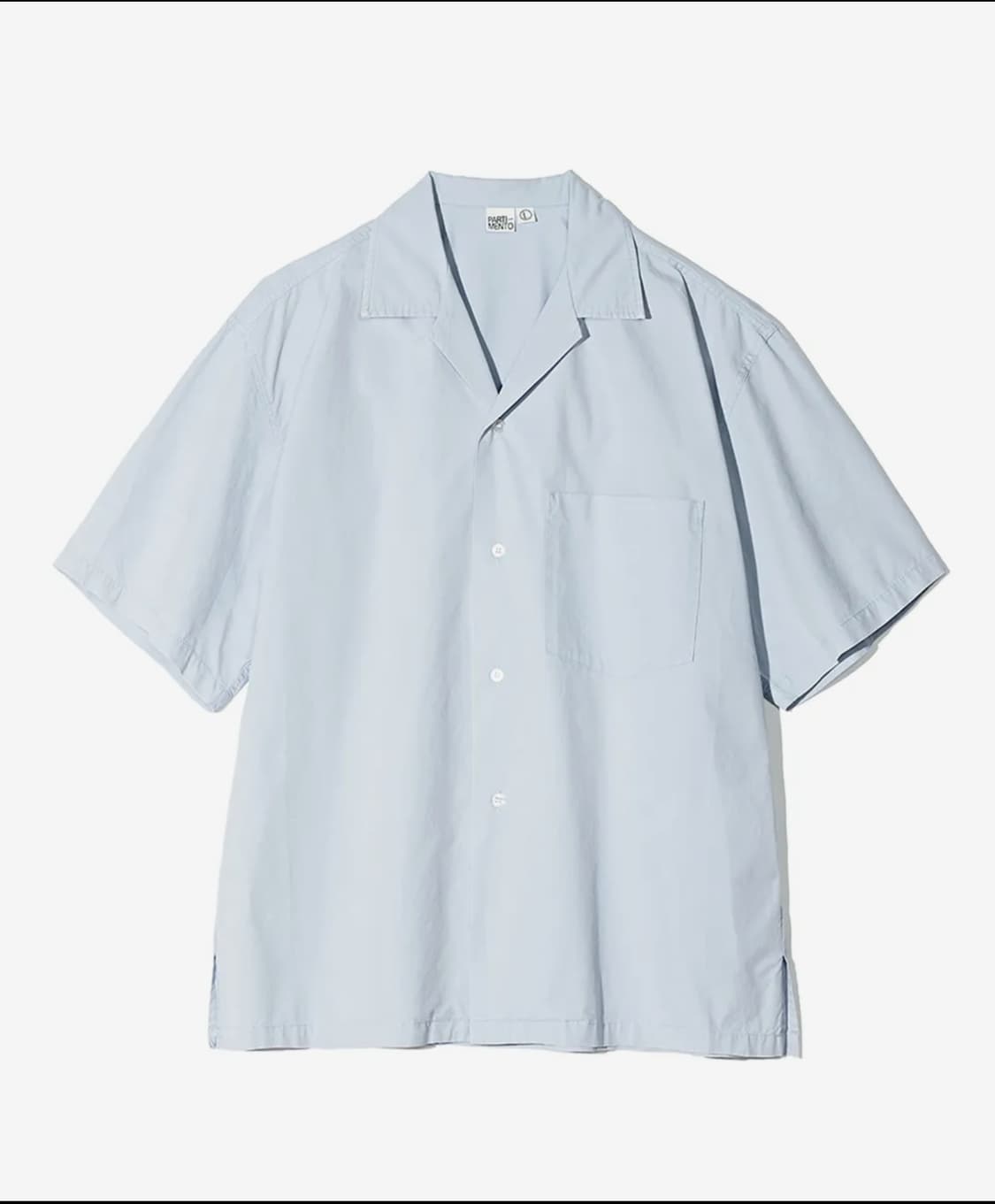 [L]파르티멘토 VTG 워시드 오픈 카라 셔츠 스카이 블루 상품이미지1