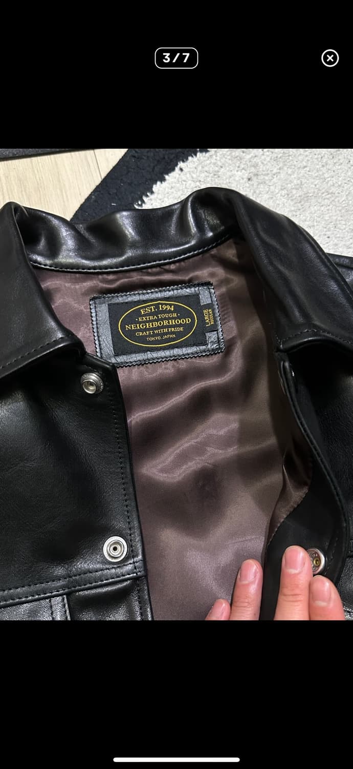 네이버후드 트러커 레더자켓 상품이미지3