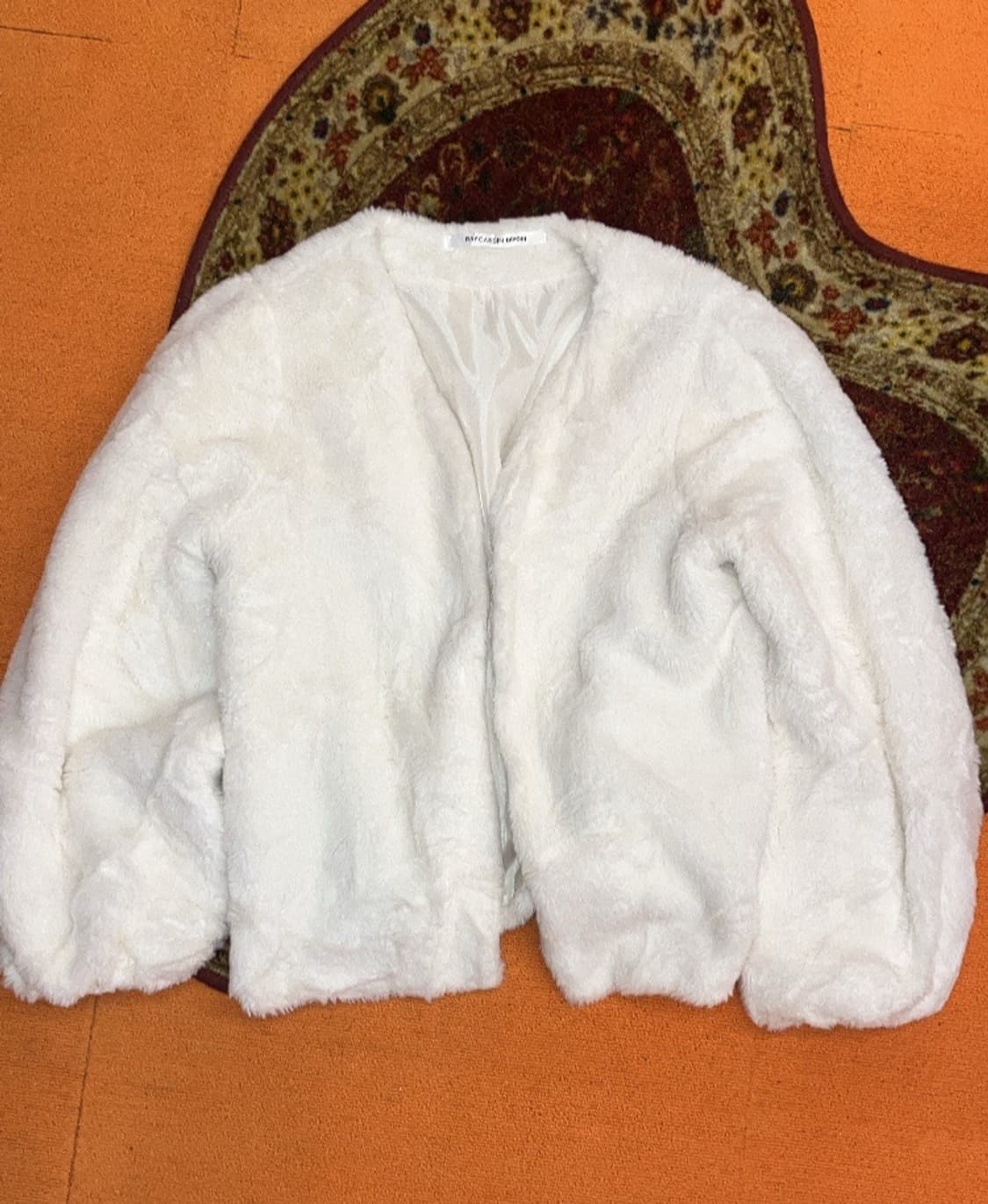 jpn 화이트 퍼자켓 머플러 세트 상품이미지2