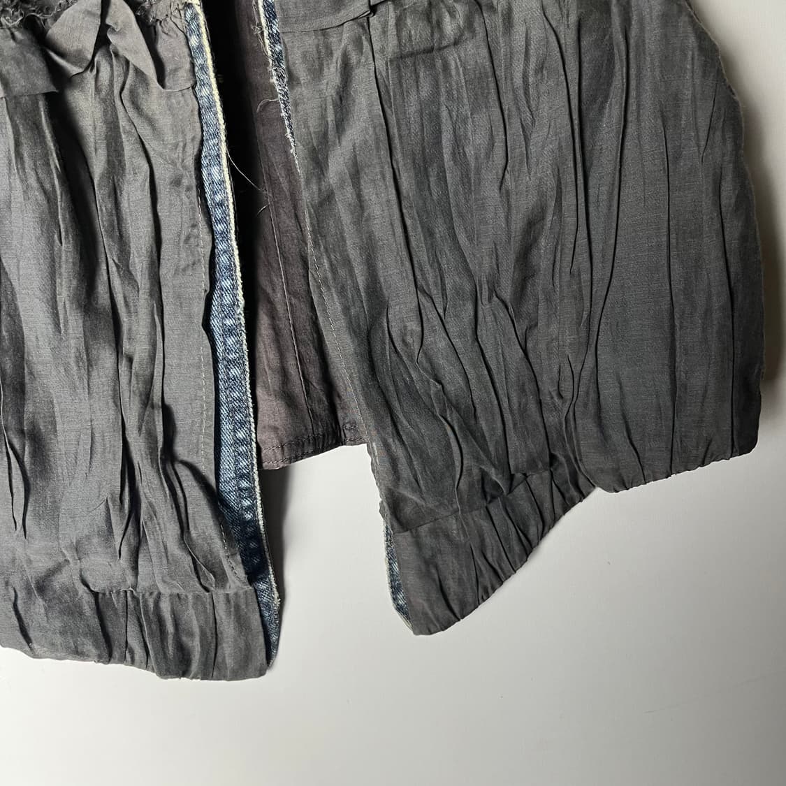 [JPN] 빈티지 오리엔탈 셔링 플리츠 데님베스트 상품이미지4