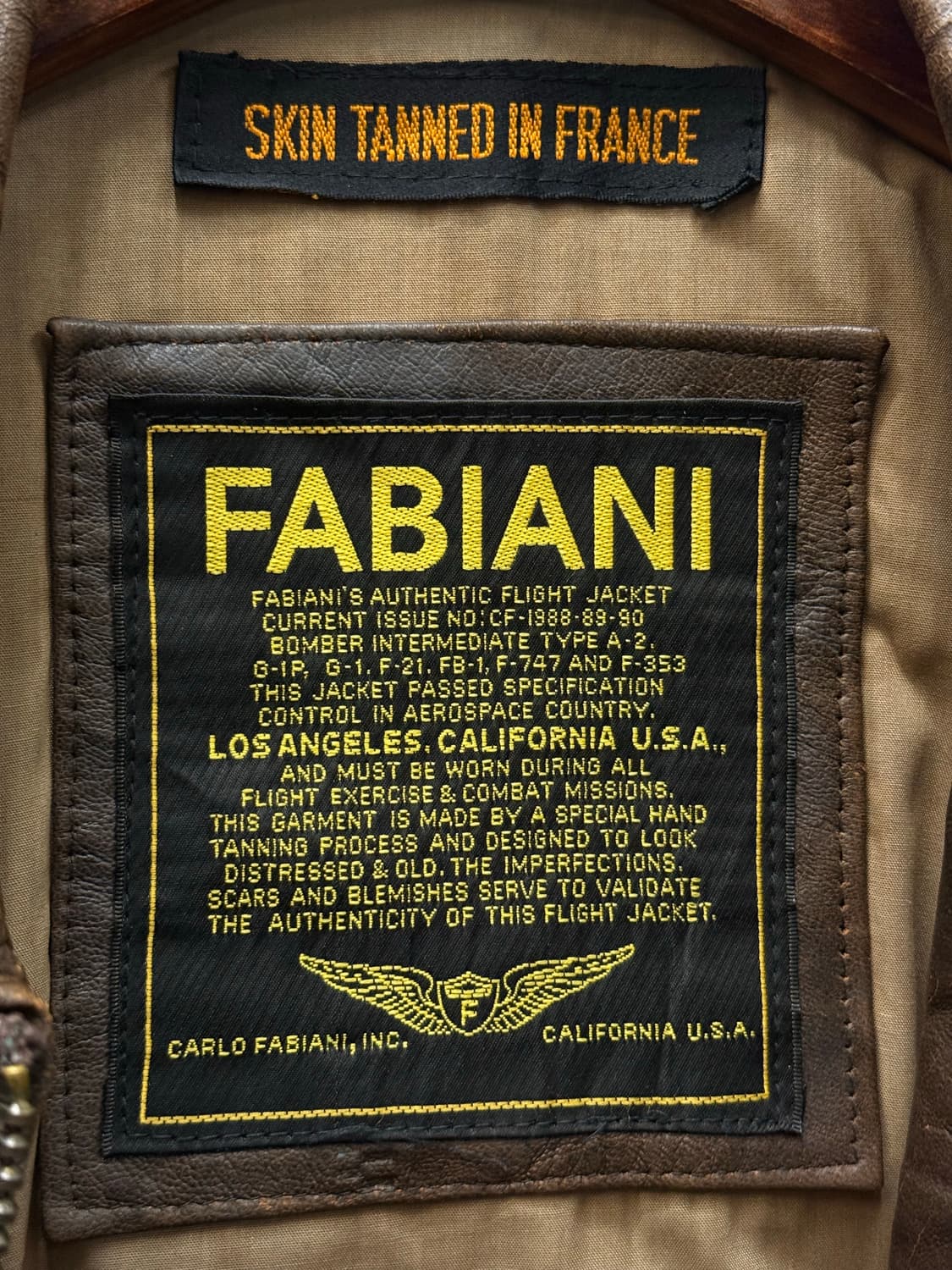 Fabiani Leather Flight A-2 Jacket 상품이미지8
