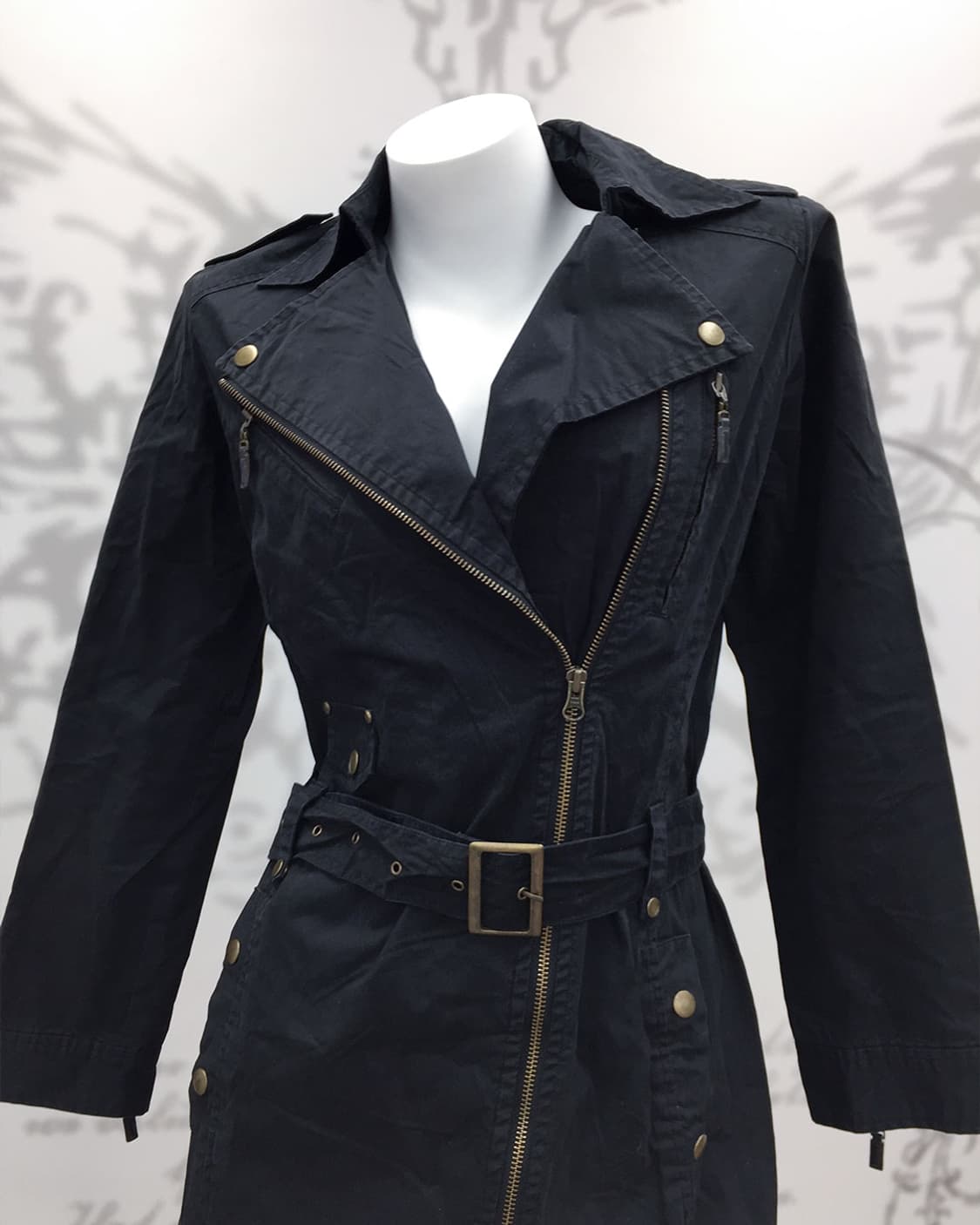 Slim Fit Belted Moto Jacket 상품이미지3