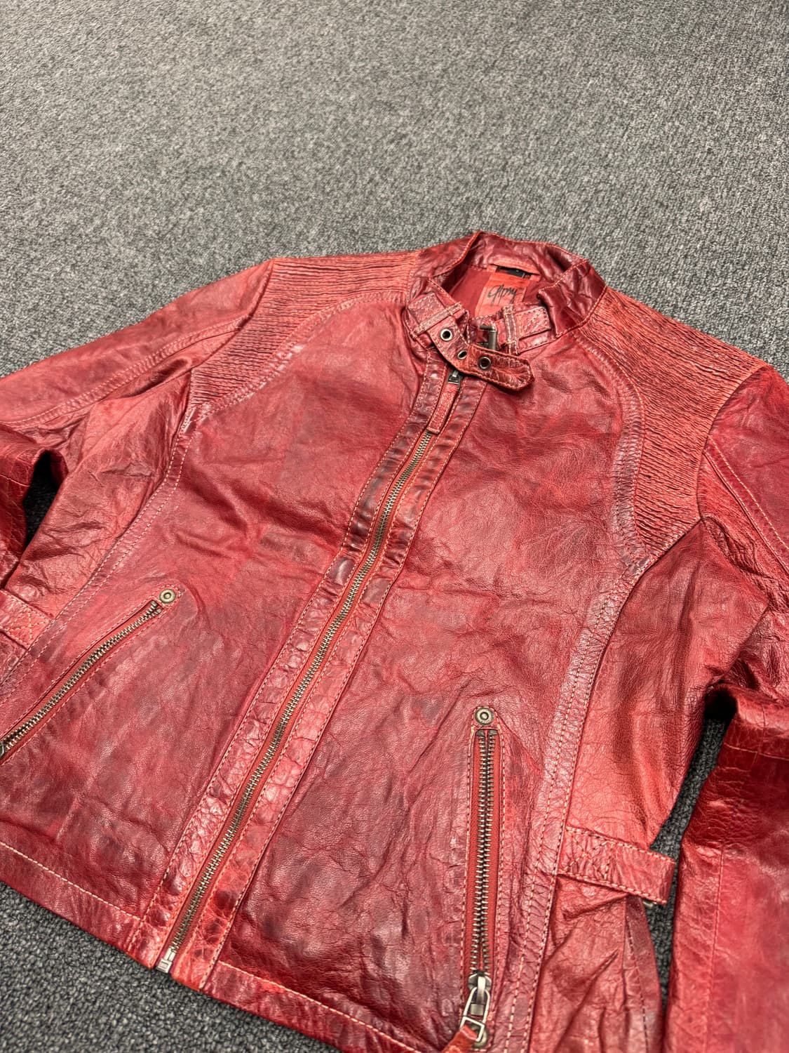 Gipsy 빈티지 여성 라이더 가죽자켓 상품이미지2