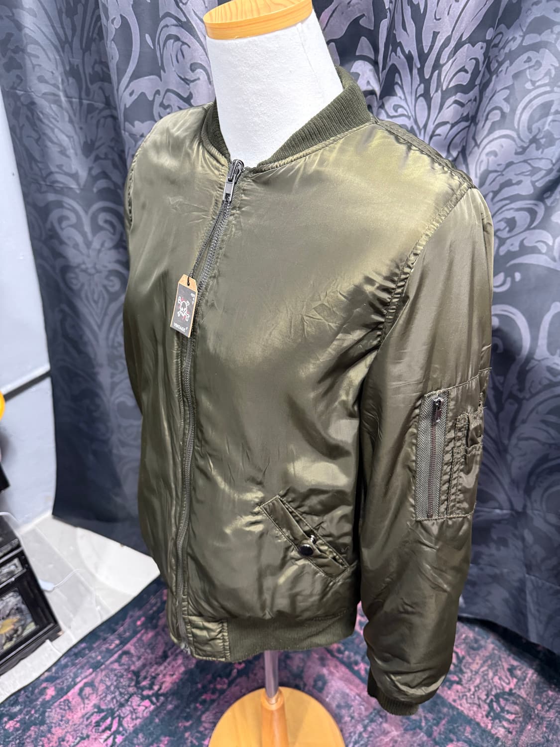 리버시블 양털 카키 항공자켓 상품이미지1