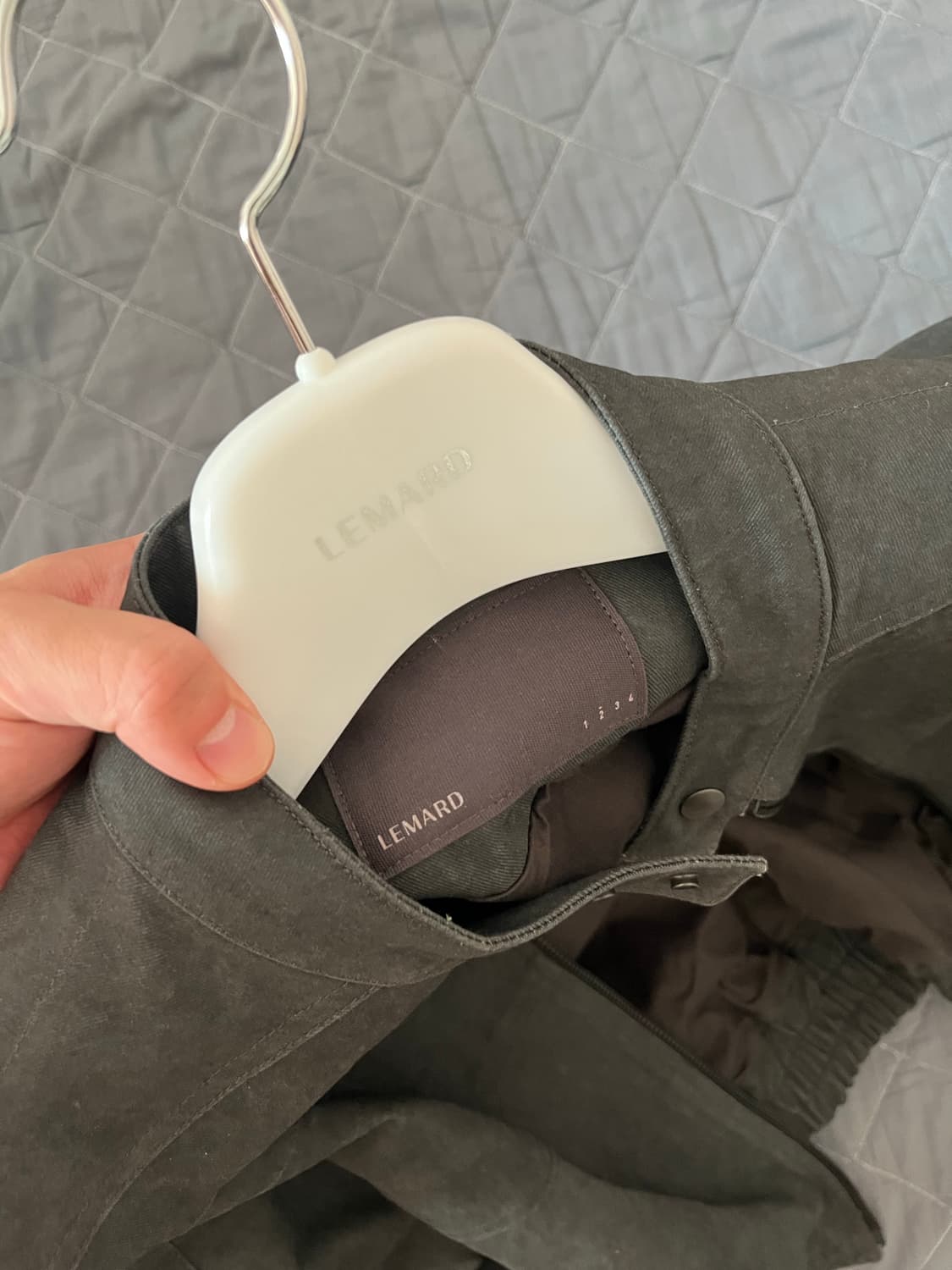 르마드 워시드 코튼 바이커 자켓 블랙 상품이미지2