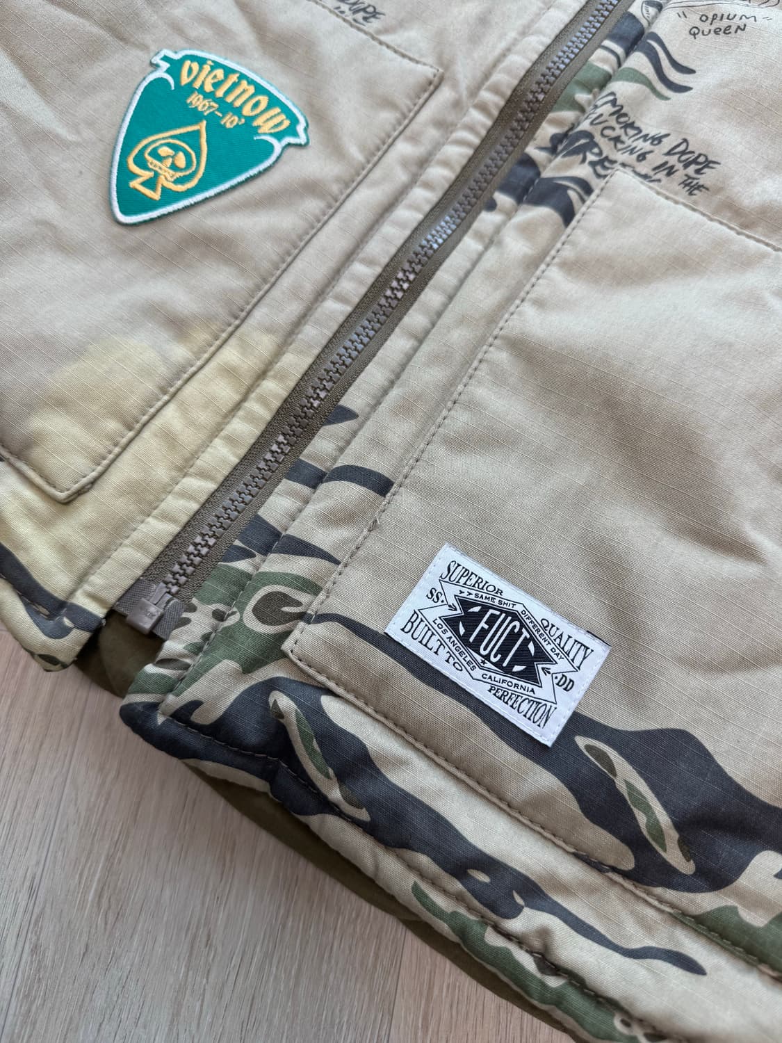 2010 F/W FUCT 퍽트 타이거 카모 베스트 L 상품이미지4