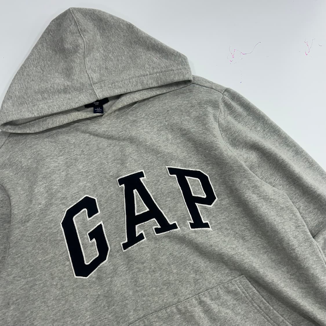 Gap 갭 블랙로고 그레이 후드티 상품이미지4