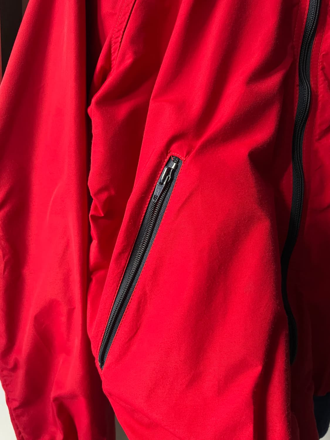 [M]80's 엘엘빈 Made in USA 플리스 라이닝 레드 웜업 자켓 상품이미지4