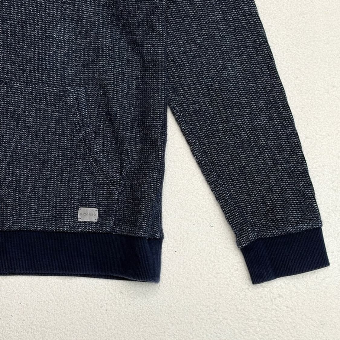 IL CORSO 다크블루 멜란지 코튼 후드 100 상품이미지2