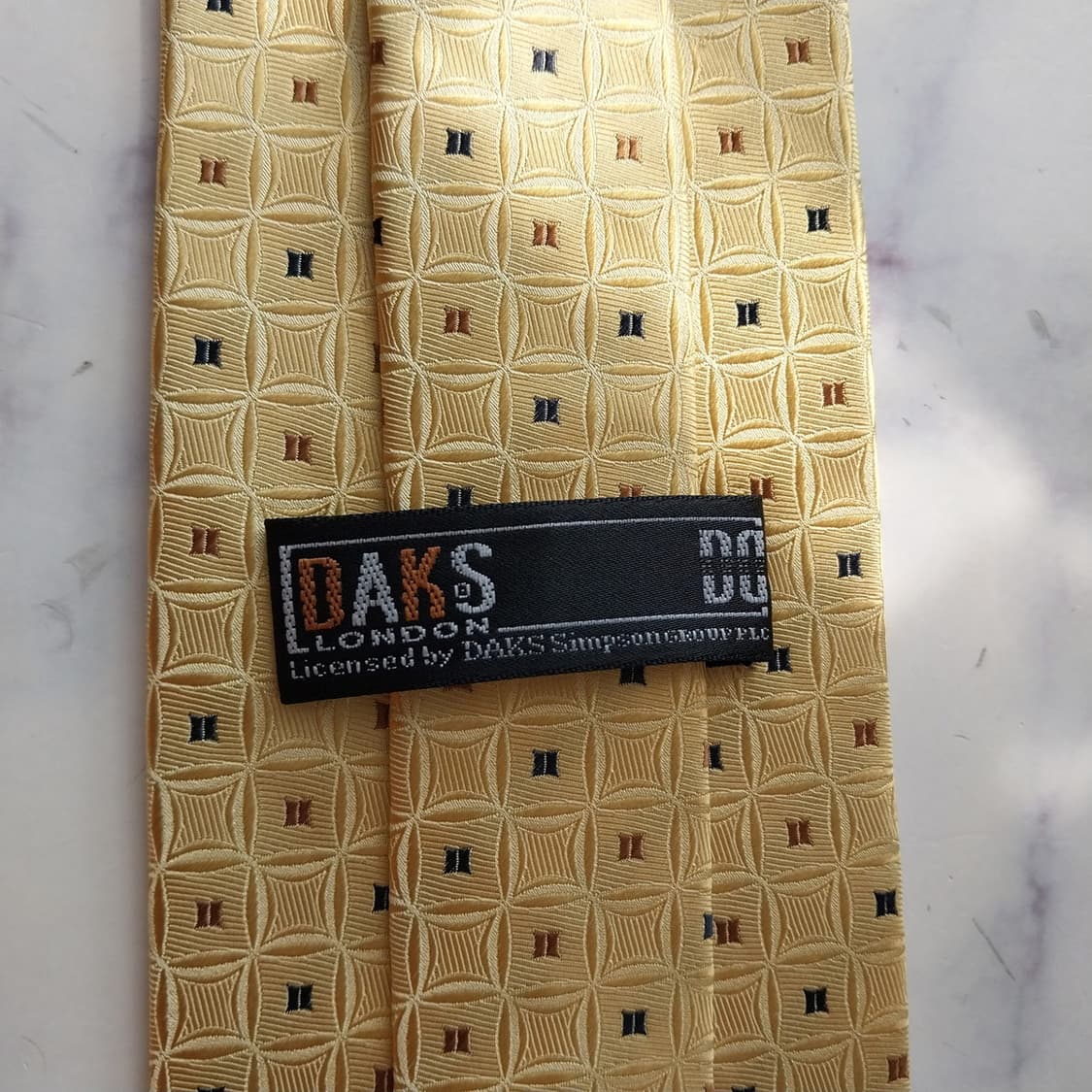 DAKS 닥스 실크 레몬 패턴 넥타이 9.7cm A+등급 K2368 상품이미지9