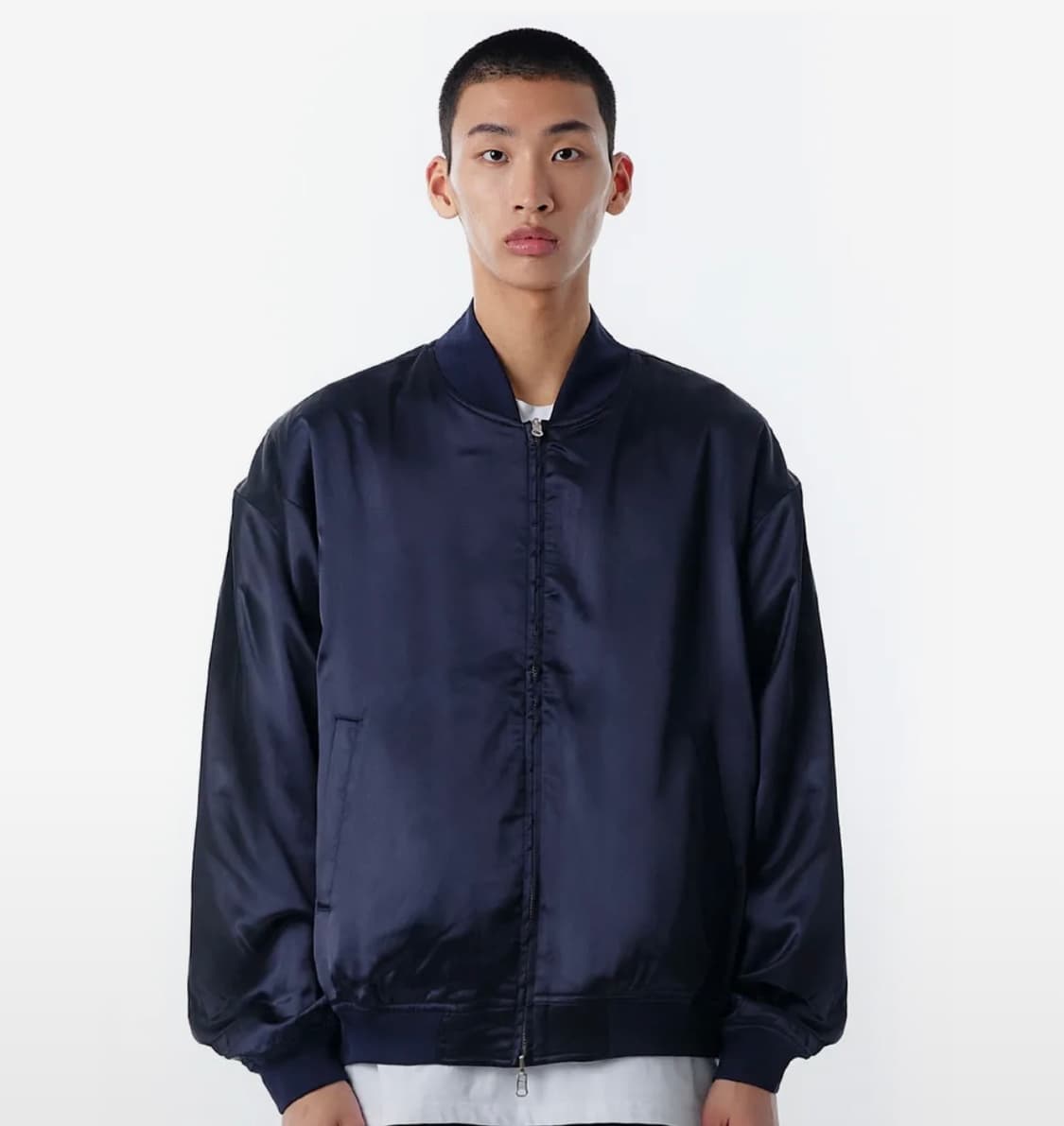 오와이 리버시블 체크 MA-1 블루종 상품이미지2