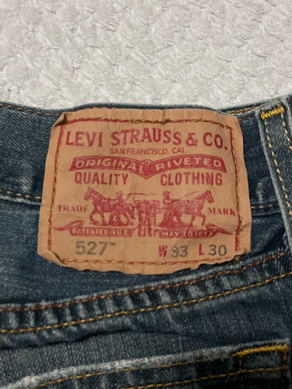 [33X30] 리바이스 527 플레어 핏 부츠컷 데님 팬츠(클리닝O) 상품이미지9