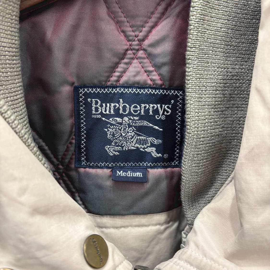 버버리 하이넥 야상 자켓 드로우 스트링 안감 탈부착 디테일 루즈핏 베이지 상품이미지7