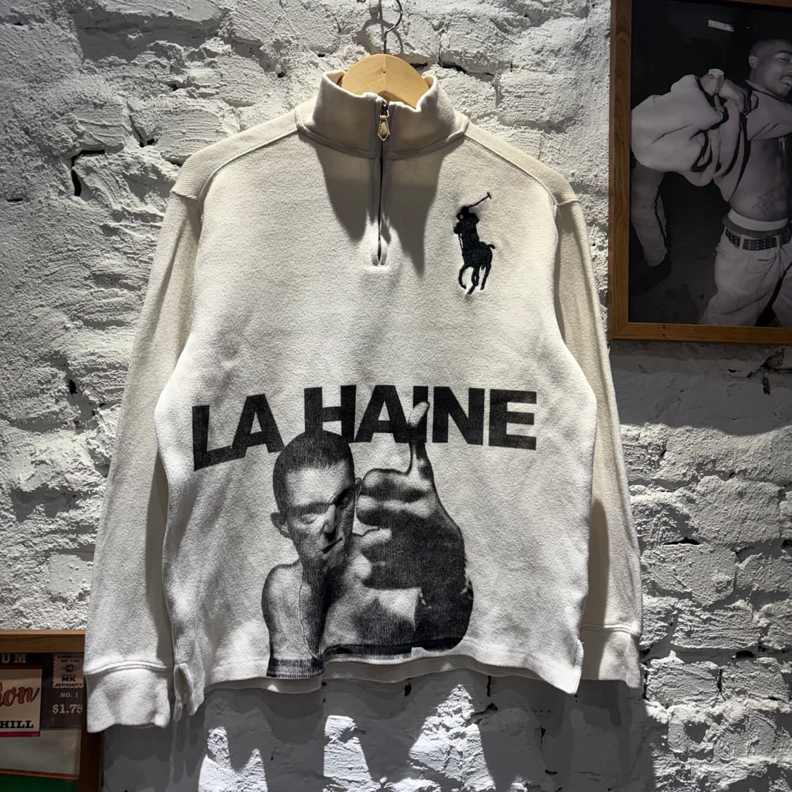 폴로 빅포니 LA HAINE 증오 커스텀 반집업 니트 상품이미지1