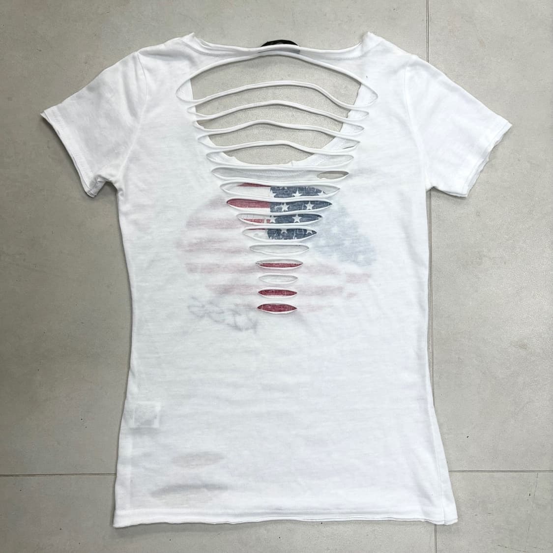 Vintage Destroyed damage usa T-shirt 상품이미지5