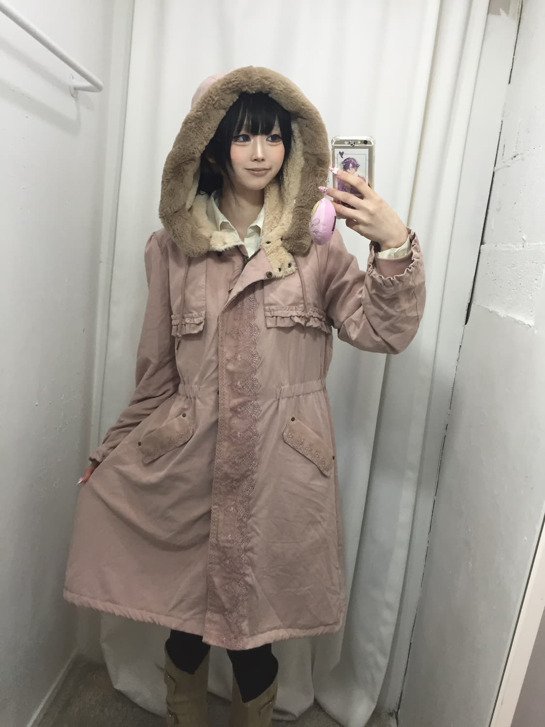 AXES FEMME 엑시즈팜 핑크 야상 🍥 상품이미지3