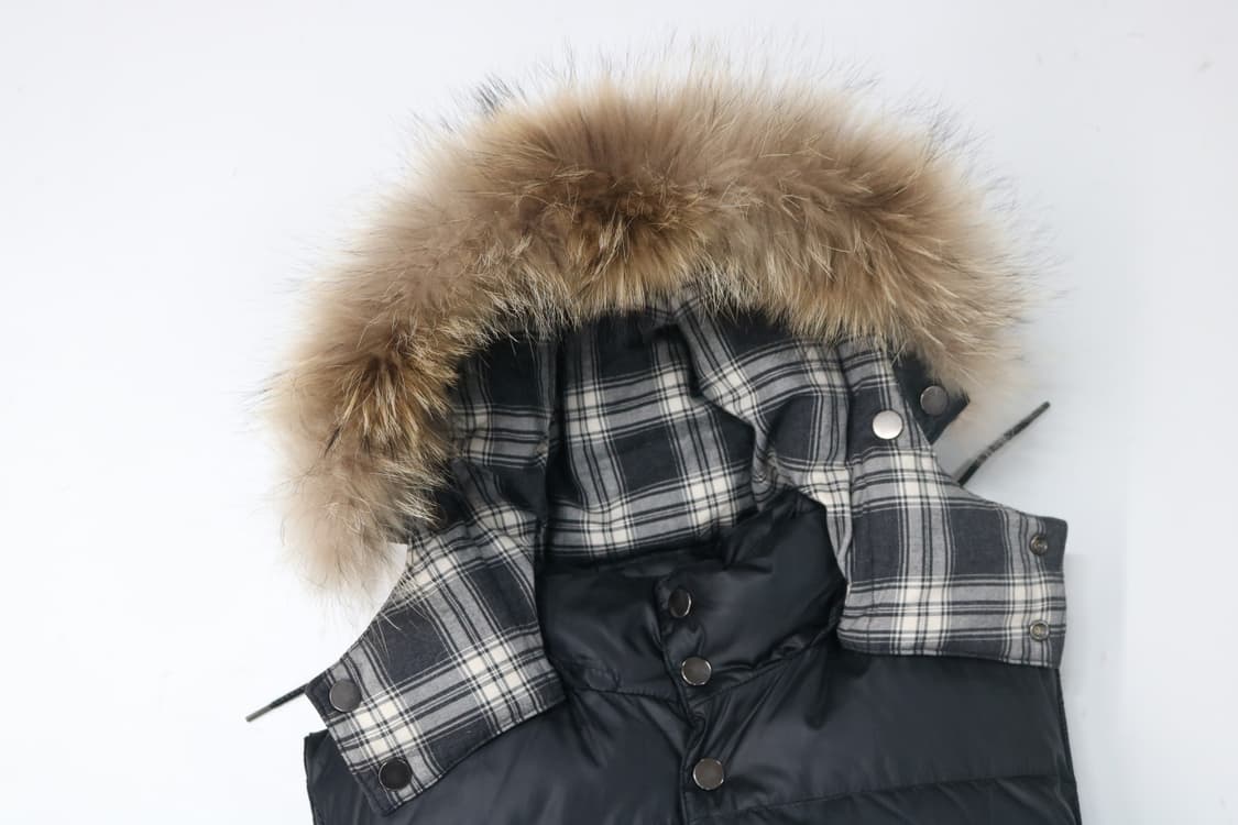 Men's Bigi 맨즈비기 빈티지 리버시블 라쿤퍼 덕다운 베스트 M 상품이미지3