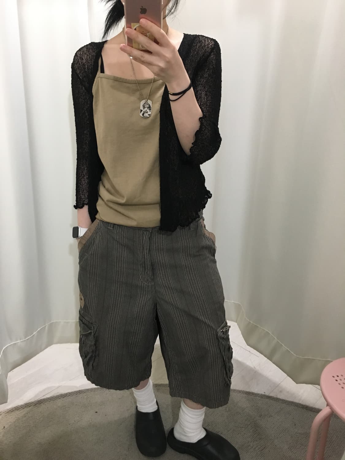 🇺🇸USA vintage stripe bermuda pants 상품이미지3