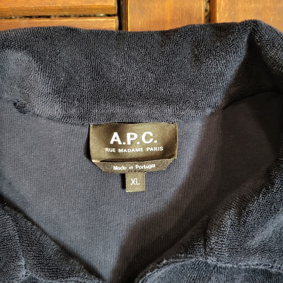 A.P.C. 아구스티노 테리 플리스 폴로 셔츠 (XL) 상품이미지3