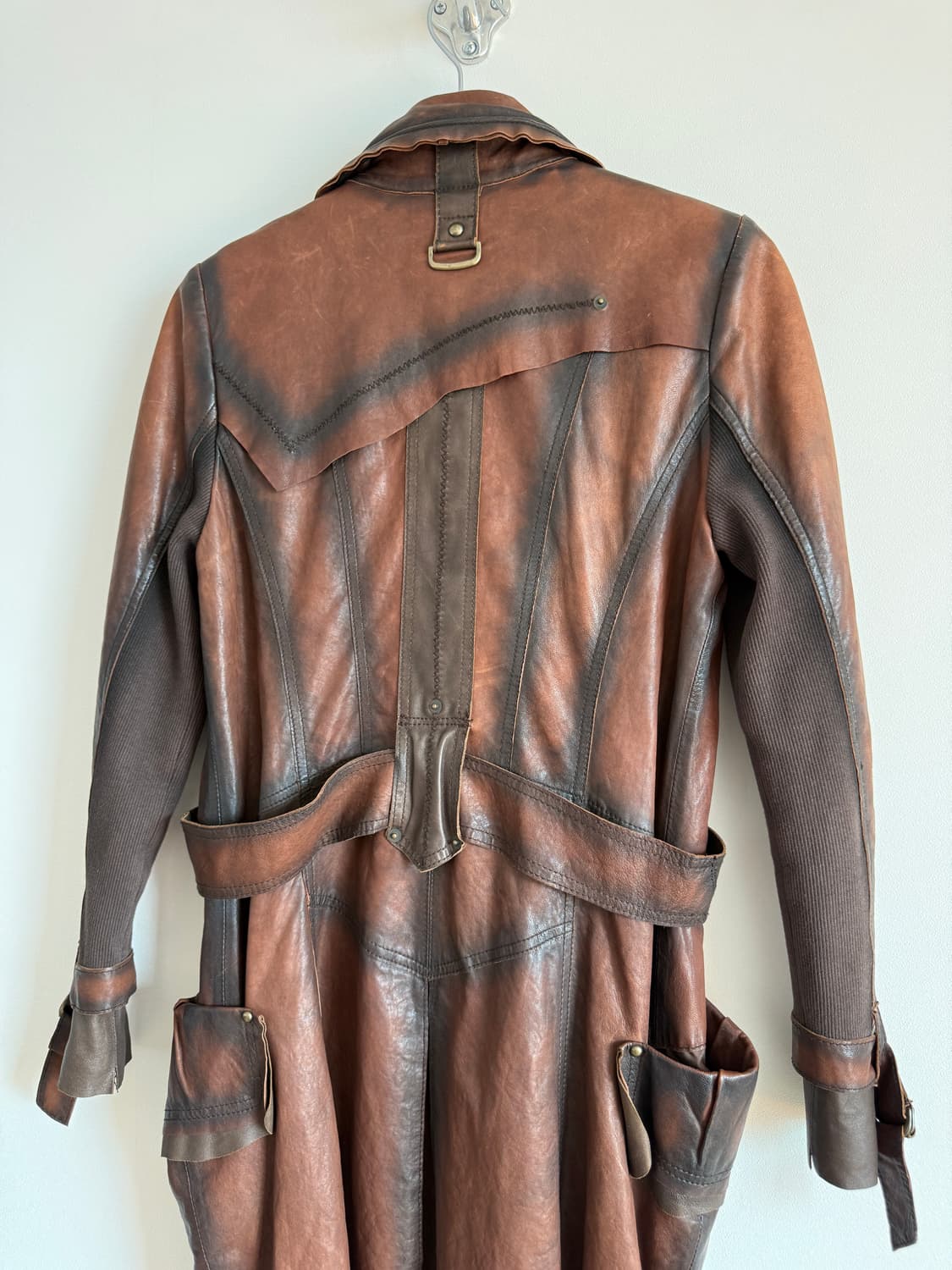 Pre owned 램스킨 레더 코트 상품이미지7