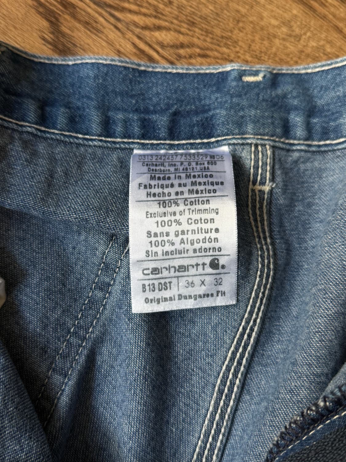 [36]칼하트 USA 싱글니 워크 데님 팬츠 상품이미지2