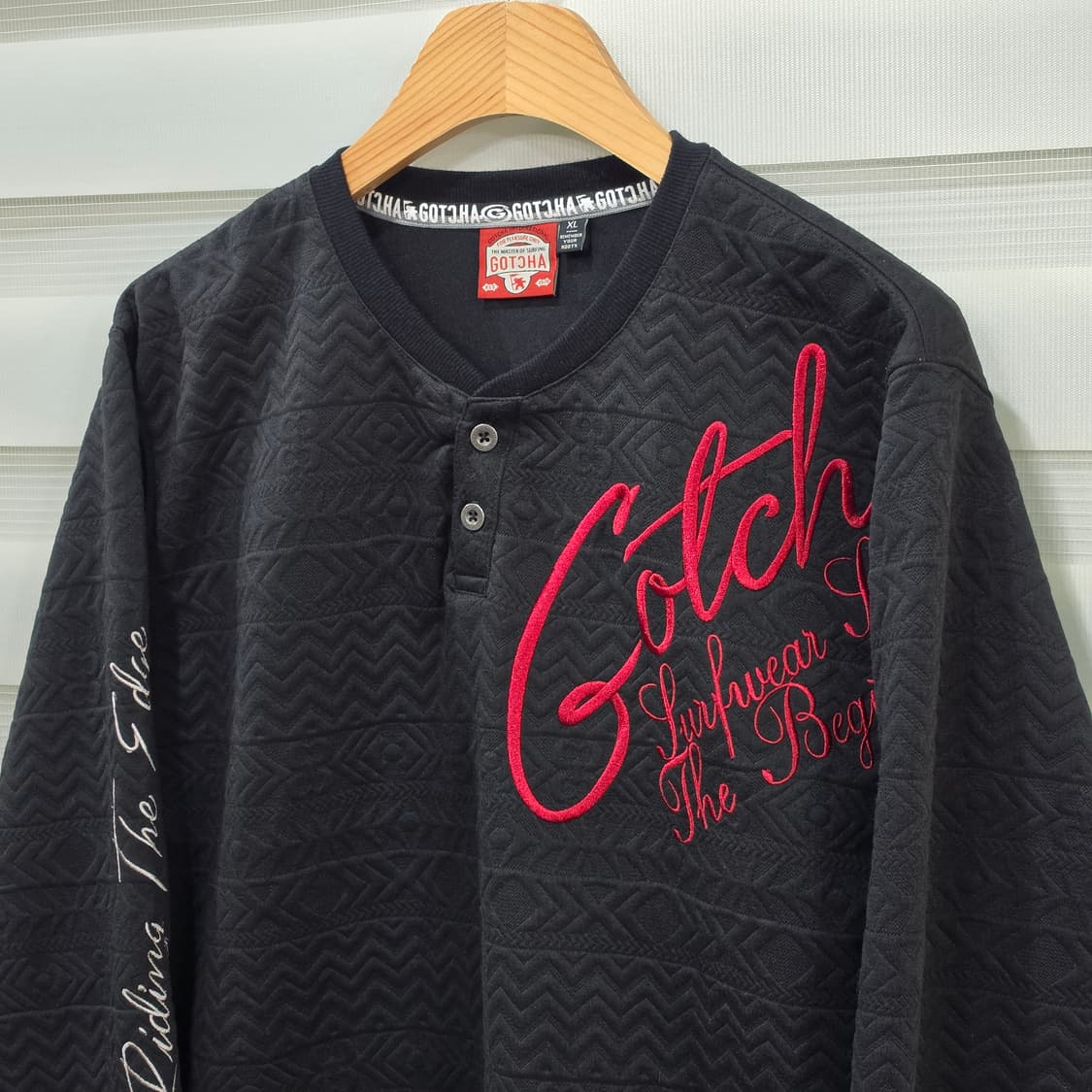 GOTCHA 레터링 자수 롱슬리브- XL 상품이미지2